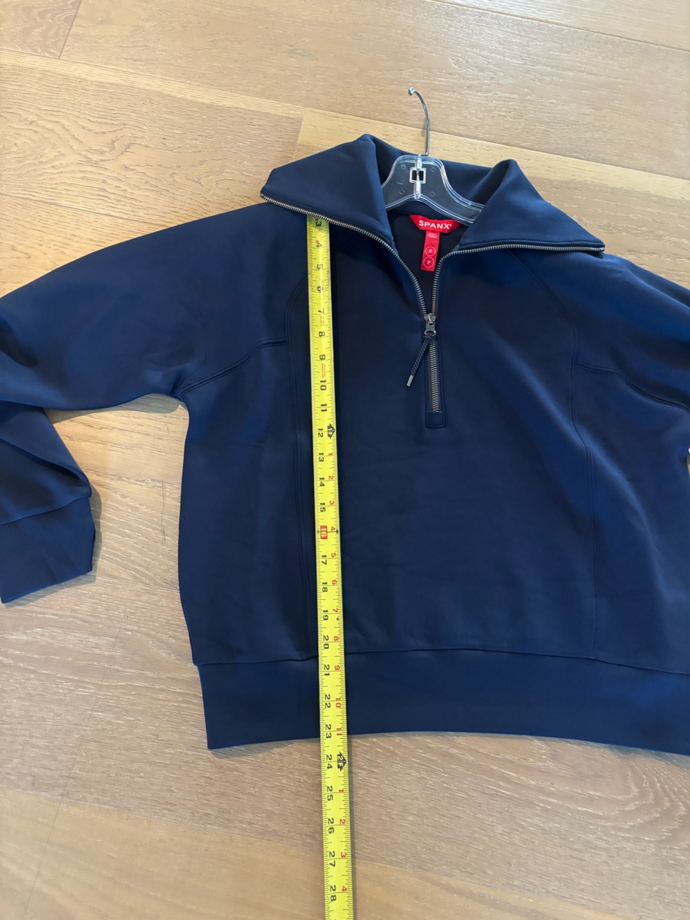 SPANX AirEssentials Half Zip Long Sleeve Pullover Air Essentials Timeless Navy - Picture 14 of 14